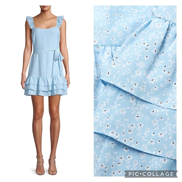 NWT Likely Floral Charlotte Ruffle Trim Mini Dress - Picture 3 of 11
